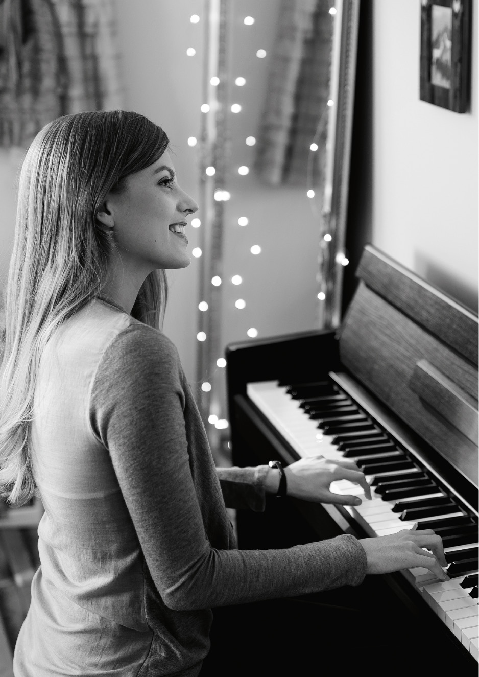 Musik spielen auf einem Yamaha Klavier