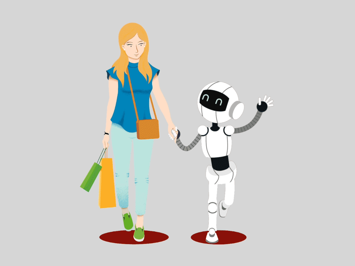 Winkender Roboter Animation