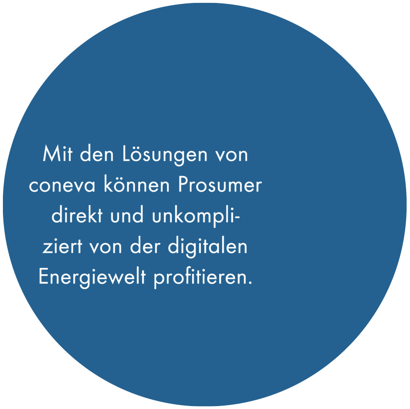 Blauer Kreis mit Text